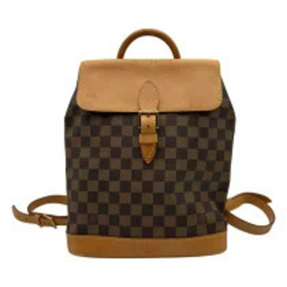 Louis Vuitton Handbags - Louis Vuitton Arlequin Brown Damier Leather Backpack Daypack
